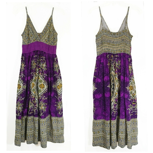 Magic Dresses & Skirts - Magic maxi boho purple and yellow dress size S
